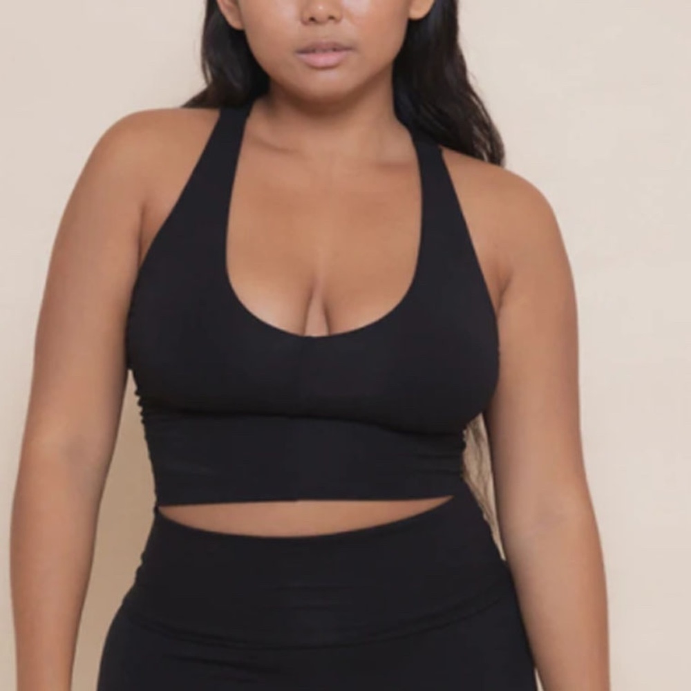 Indigo Luna Agni Cross Top Black NWT